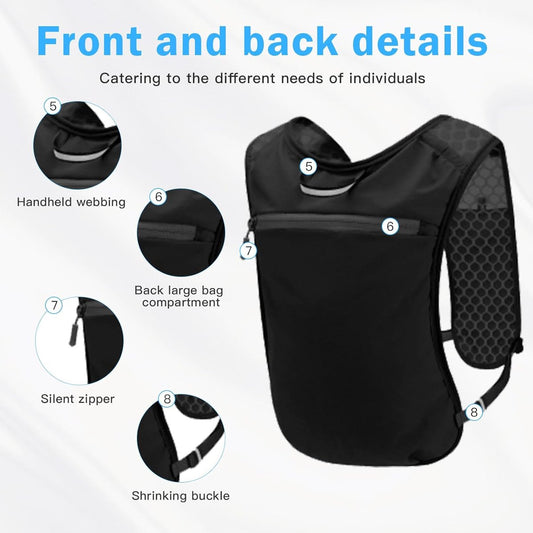 Reflective Running Vest - With 500ml Flask