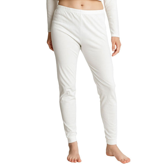 Womens Merino Wool Blend Long Janes Thermal Underwear - Beige Size 14-16
