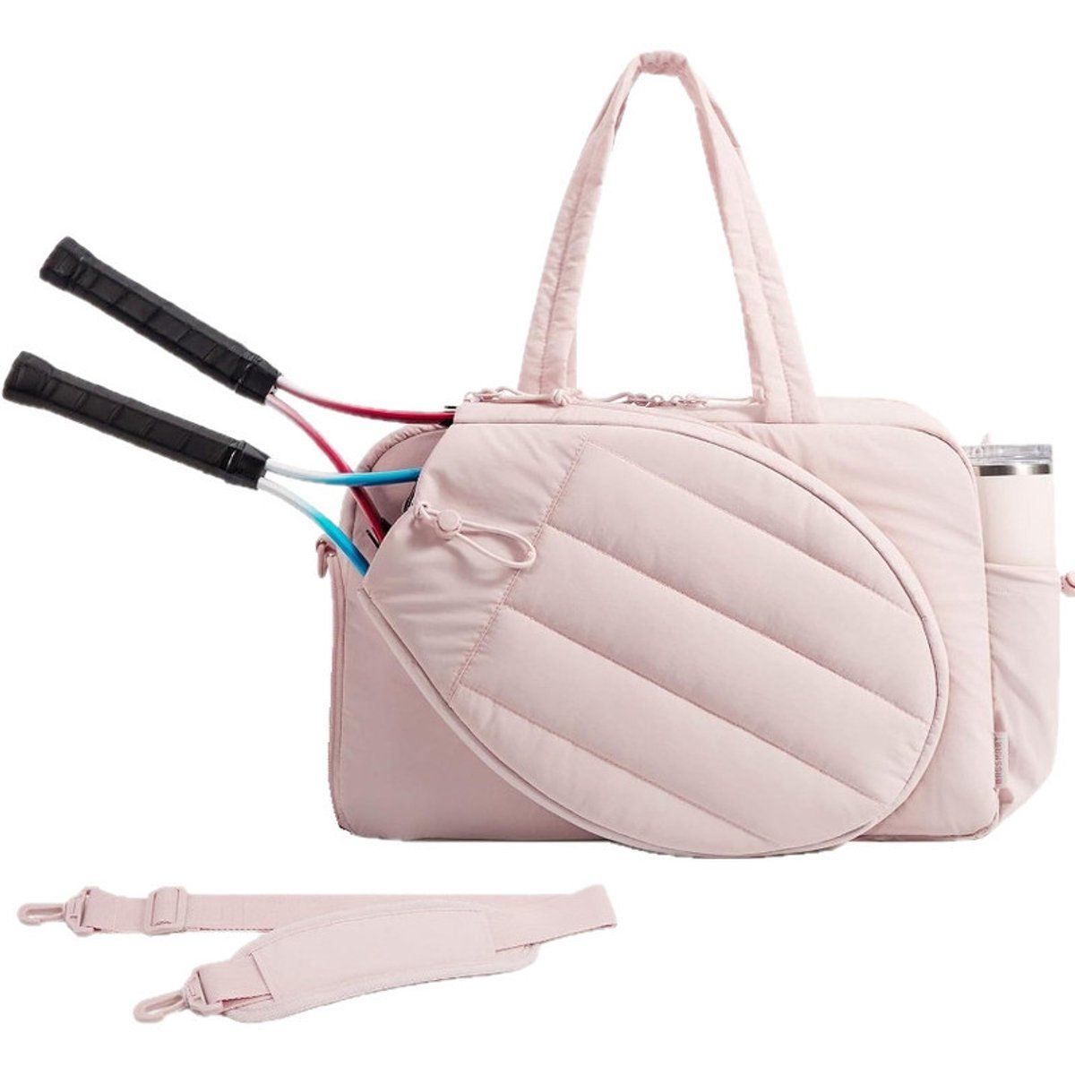 Tennis Bag - Tennis Backpack - 42L with Shoe Compartment - Sports Bag - Waterproof Racket Bag - Protective Racket Compartment - Portable as a Shoulder Bag - Pink
