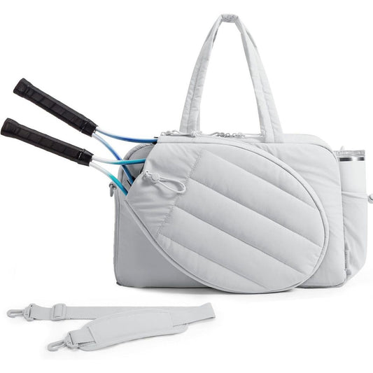 Tennis Bag - Tennis Backpack - 42L with Shoe Compartment - Sports Bag - Waterproof Racket Bag - Protective Racket Compartment - Portable as a Shoulder Bag - Gray
