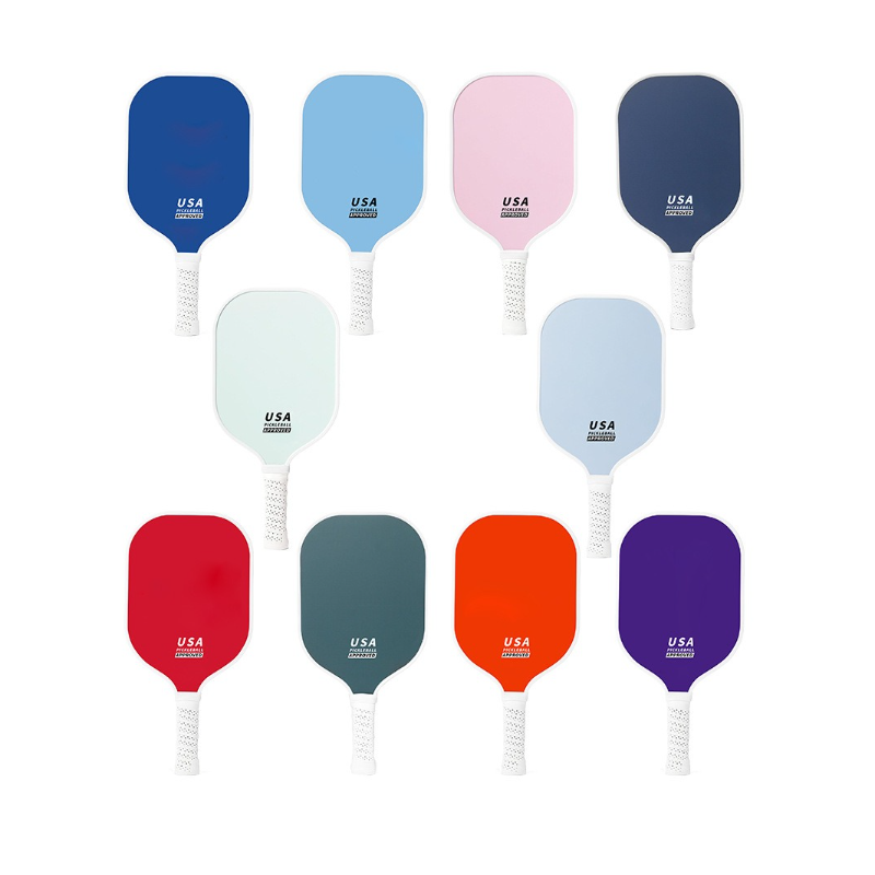 2-Player Pickleball Paddle (Sky Blue) Set, Durable Glass Fibre Pickleball Racquets with Comfort Grip, Includes 4 Balls & Carry Bag