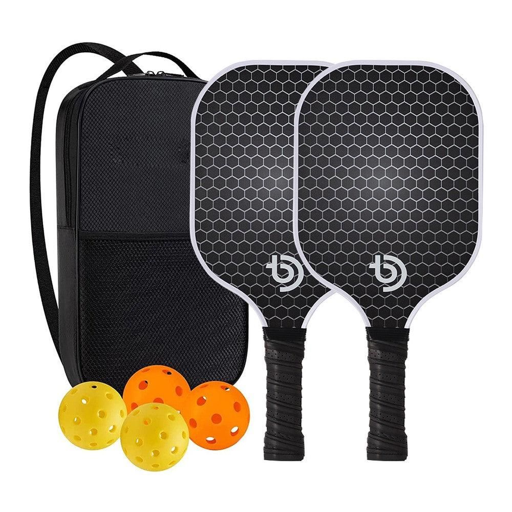 Fibreglass Pickleball Racket Set Pickleball Paddle with 4 Balls Style 4