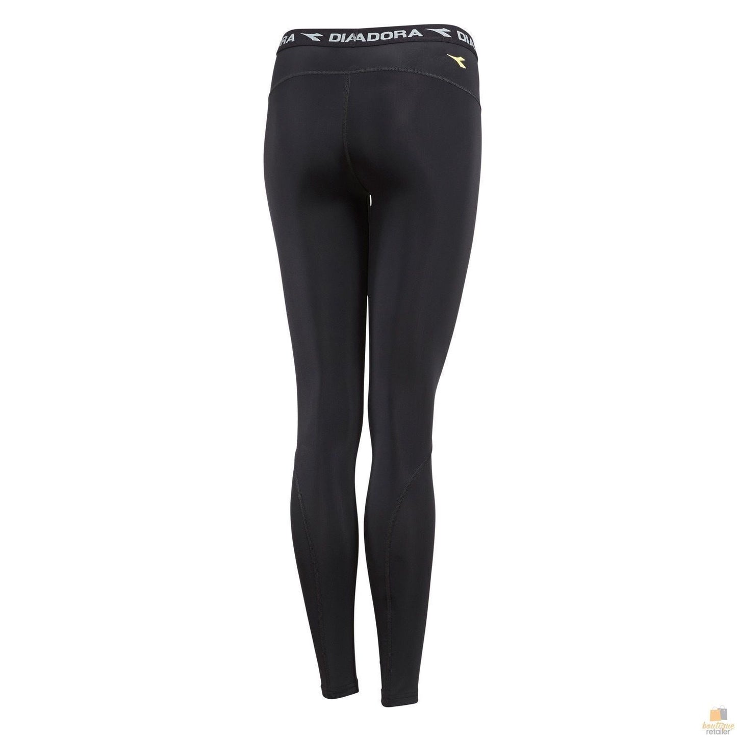 DIADORA Ladies Compression Sports Full Length Tights Gym Yoga - Black -  Size 12