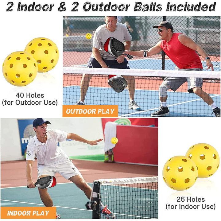 Bubble Hall Fibreglass Pickleball Paddle Set - Vibrant Design for Enhanced Gameplay