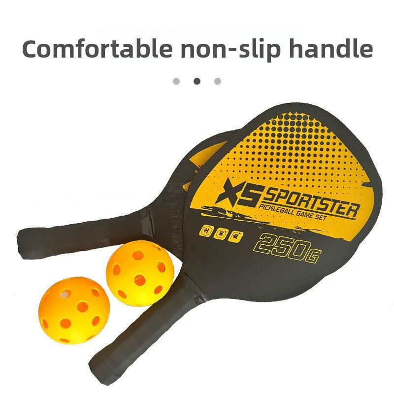 Blue Pickleball Paddles Set of 2 Lightweight Wood Rackets with 4 Pickleballs and Carry Bag Outdoor Sports Equipment for Beginners